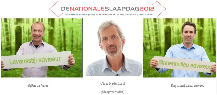 Chris Nederhorst als matrasexpert op de Nationale Slaapdag